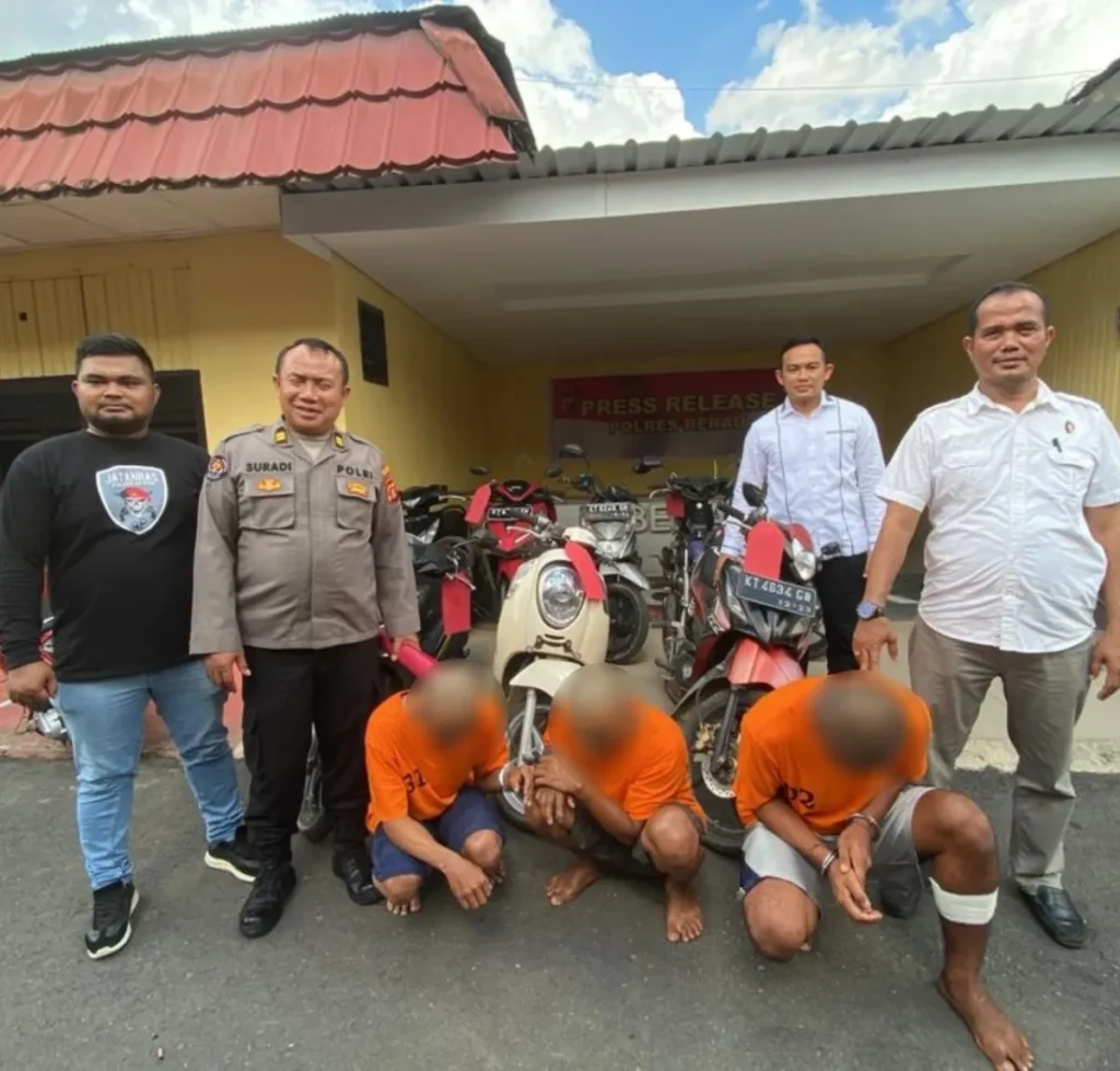 Komplotan Curanmor Berau Dibekuk Polisi, Satu Tersangka Bakal Masuk Bui Ketiga Kalinya
